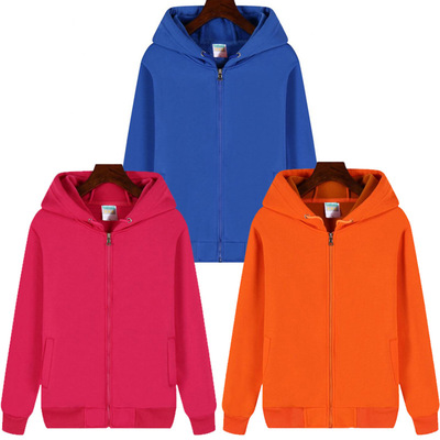 厂家直销 秋冬卫衣定制 加绒加厚拉链卫衣印制logo 工作服diy印制|ru