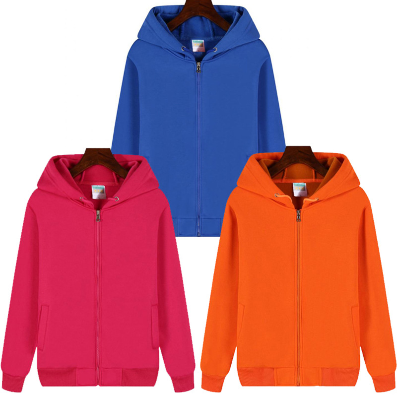 厂家直销 秋冬卫衣定制 加绒加厚拉链卫衣印制logo 工作服diy印制|ru