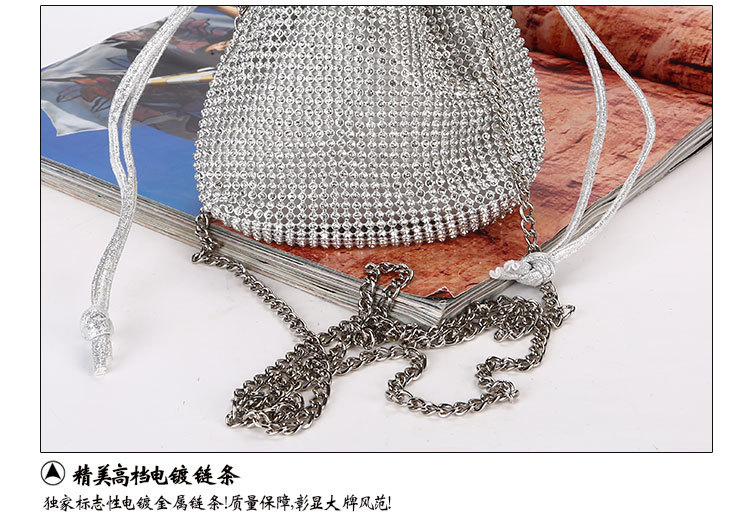 Banquet Clutch Bag Diamond Mini Handmade Rhinestone Dinner Bag Leisure Small Bag Wholesale display picture 10