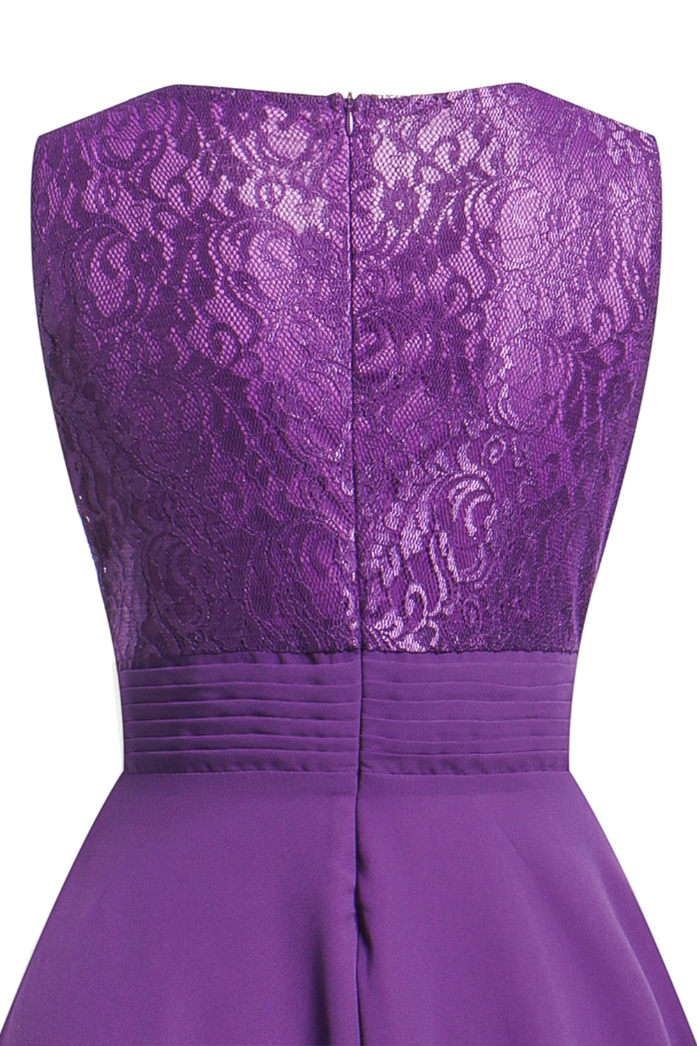 Vintage Purple Short Lace Evening Dress Chiffon Evening Party Dresses ...