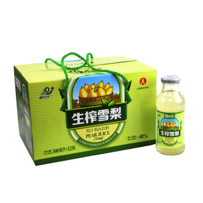 山西吕梁特产维仕杰雪梨 梨汁果肉饮料300ml*12瓶 整箱包邮|ms