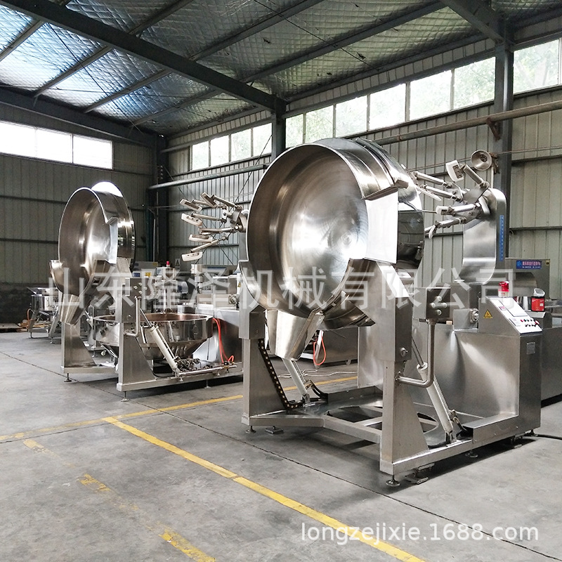 辣椒酱燃气炒锅 全自动行星炒酱锅 多头炒料机设备 容量大效率高