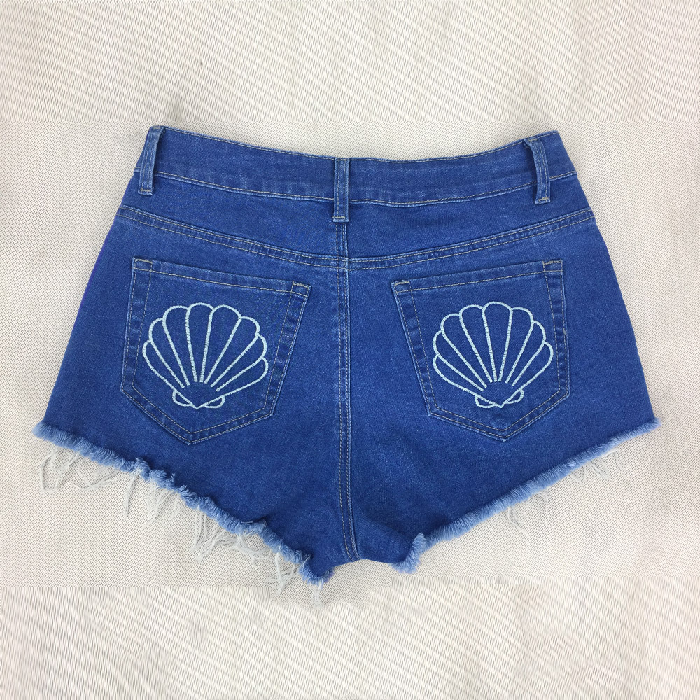 women s embroidered denim shorts nihaostyles clothing wholesale NSYB77029