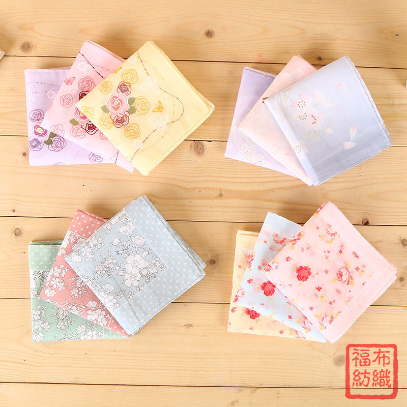 60s Combed Yarn Pure Cotton Printed Handkerchief Women's Printed Handkerchief Japanese Style High-grade Handkerchief Square Scarf 60s Combed Yarn Pure Cotton Printed Handkerchief Women's Printed Handkerchief Japanese Style High-grade Handkerchief Square Scarf