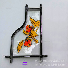 新款玻璃精美手工手绘 推拉门玻璃 珐琅彩工艺门窗花玻璃厂家直销