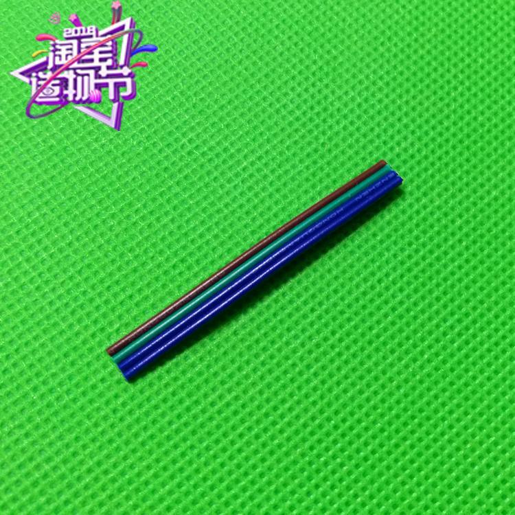 厂家直销 NP环保裸铜电子线 蓝蓝绿棕彩排线 4P端子连接线束加工
