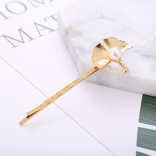 Korean-style new fashion windfall money tree maple leaf boho hair clip, women's trendy bang clip with personalized headwear