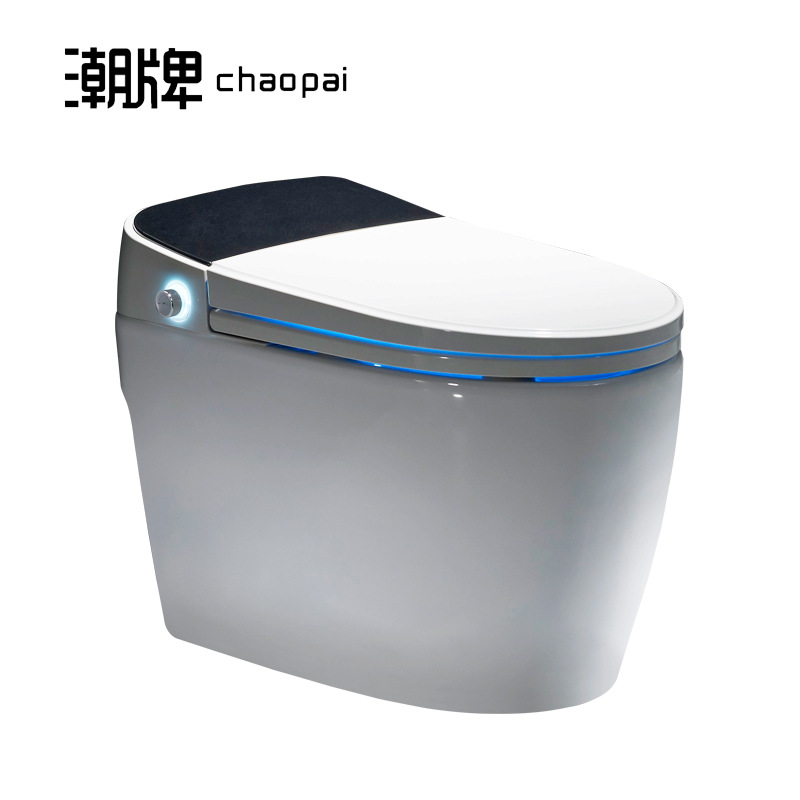 潮牌全自动进口一体式智能马桶家用坐便器座便电动冲水即热无水箱|ru