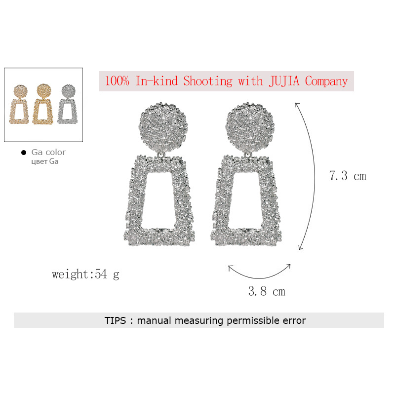 Nouvelle Européen Et Américain Rétro Personnalité Rue Accessoires Alliage Boucles D'oreille Boucles D'oreille Croix-frontière E-commerce Usine Dans Stock En Gros Ventes Directes display picture 1