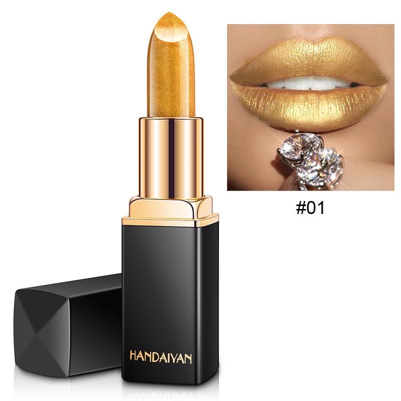 Nuevo Estilo De Metal Brillante Color Nacarado-lápiz Labial Dorado Cambiante display picture 14