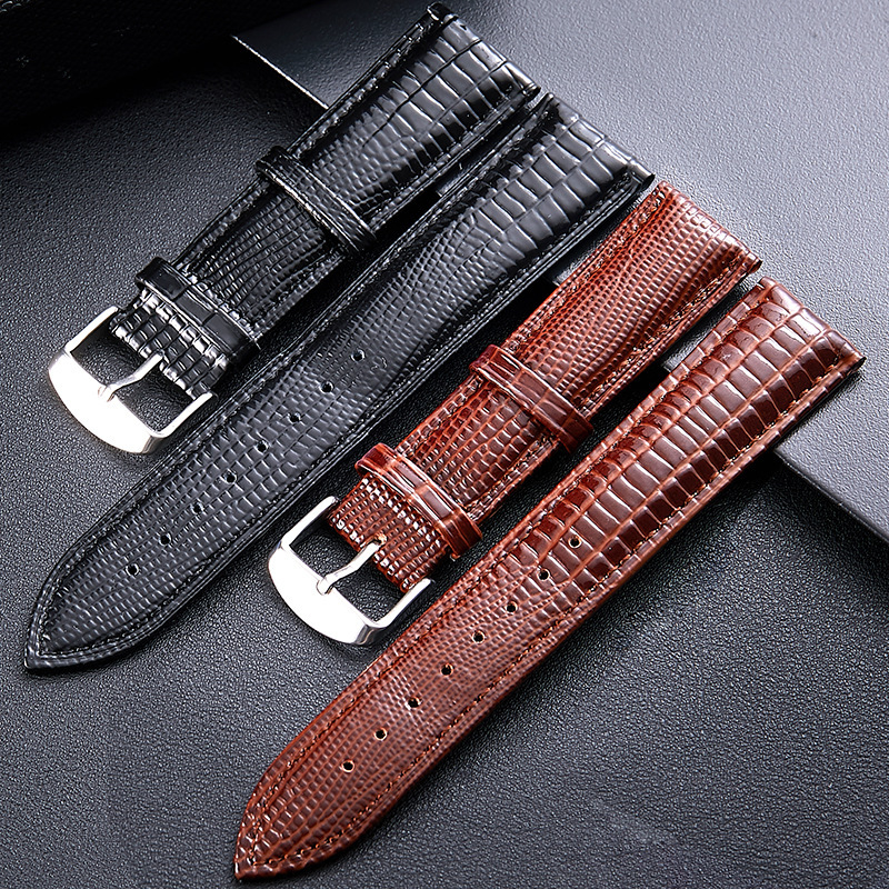 Factory in stock lizard print cowhide watch strap bright leather watch strap accessories 12mm-24mm wholesale Factory in stock lizard print cowhide watch strap bright leather watch strap accessories 12mm-24mm wholesale