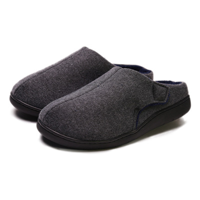 定制跨境电商亚马逊PU皮厚底情侣家居拖鞋居家 冬季可爱女棉拖鞋|ms