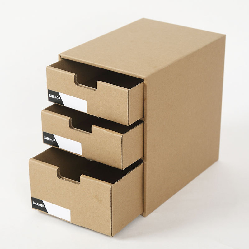 工厂批发特价纸质抽屉式办公桌创意文件整理简约书立文件收纳盒|ms