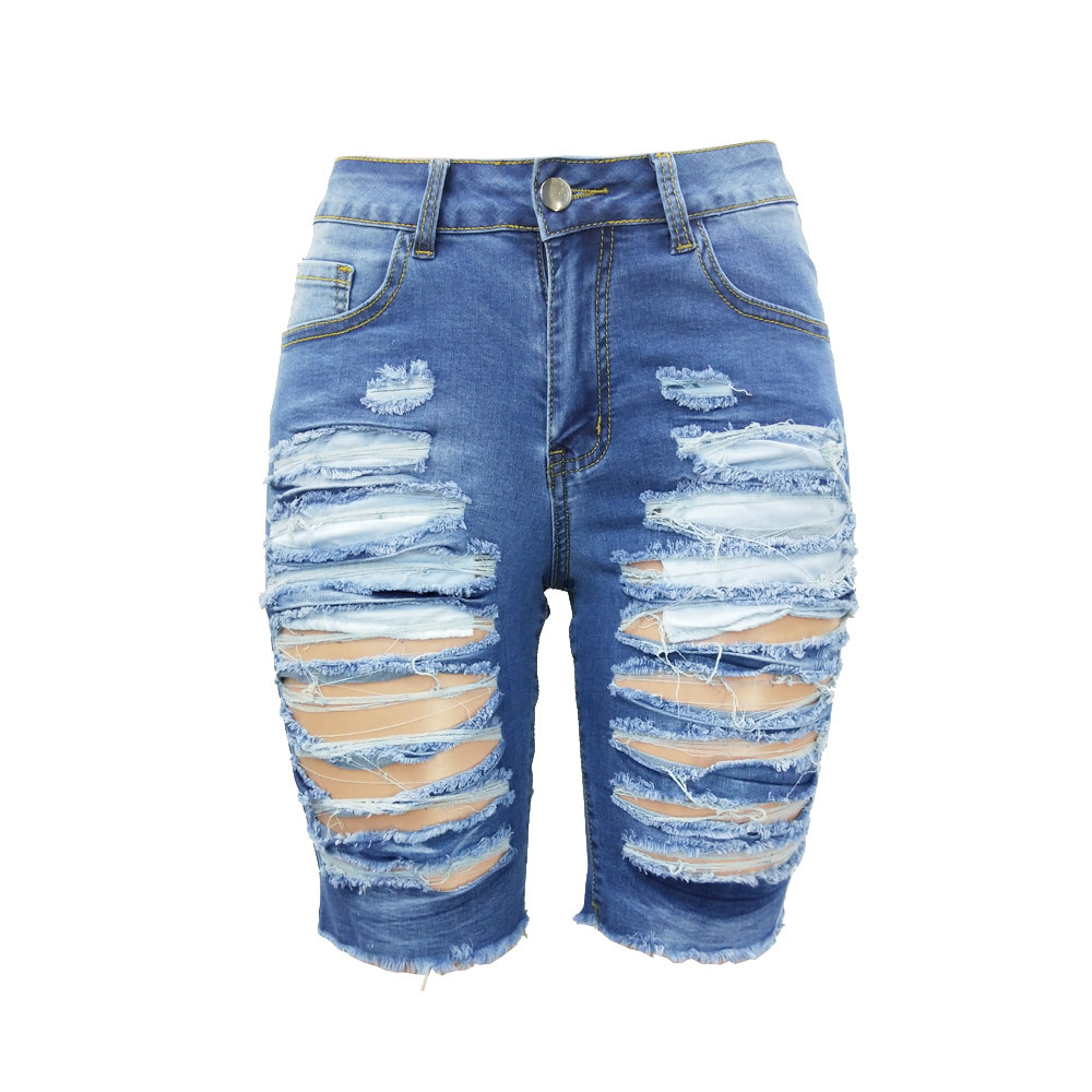 nihaostyle clothing wholesale high elasticity denim pants NSYB66909