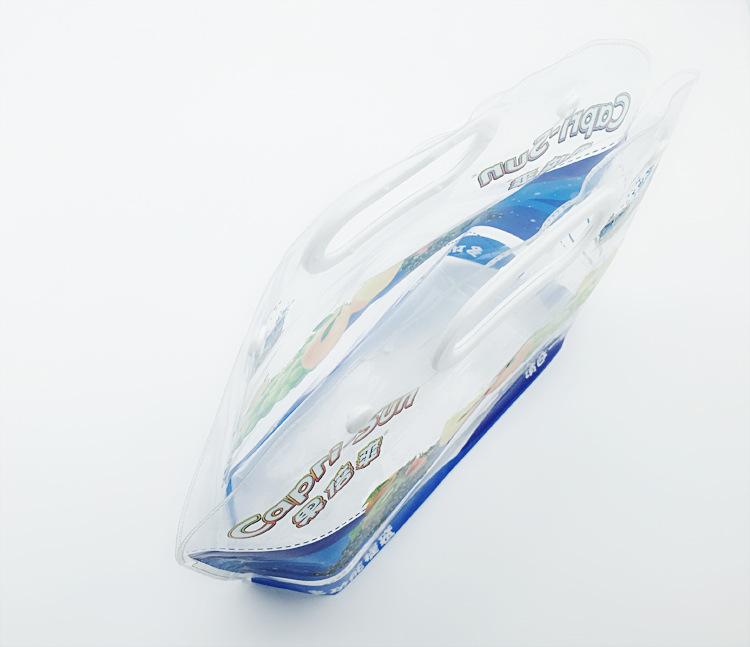 多功能PVC手提袋定制logo 透明PVC水果购物袋 PVC