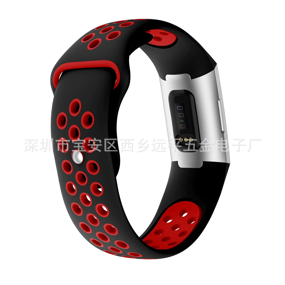 Совместимо с двумя цветами ремешка из силикона Nike для Fitbit Charge3, спортивный силиконовый ремешок CHARGE4