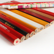 木工铅笔专用八角铅笔粗芯红蓝双色 划线专用厂价直销