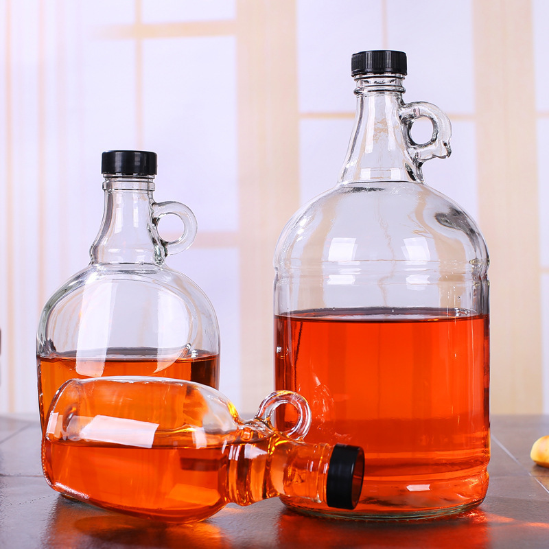 廠家直銷透明泡酒玻璃瓶葡萄酒自釀容器小口密封罐大號加州紅酒瓶