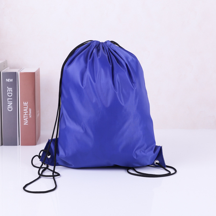 现货抽绳双肩背包袋 简约培训背包手提袋 纯色涤纶束口袋批发
