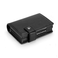 Wholesale dual card aluminum alloy card box, wallet anti-theft card holder, RFID credit card wallet X-35