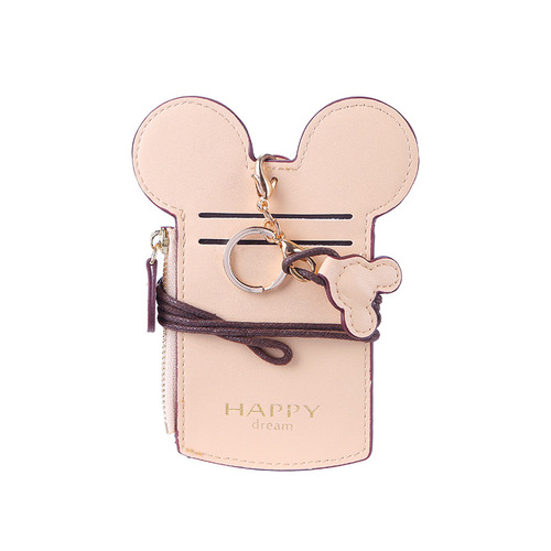 Card bag new mini ladies ID card work permit set Mickey card bag bus card set cartoon card set