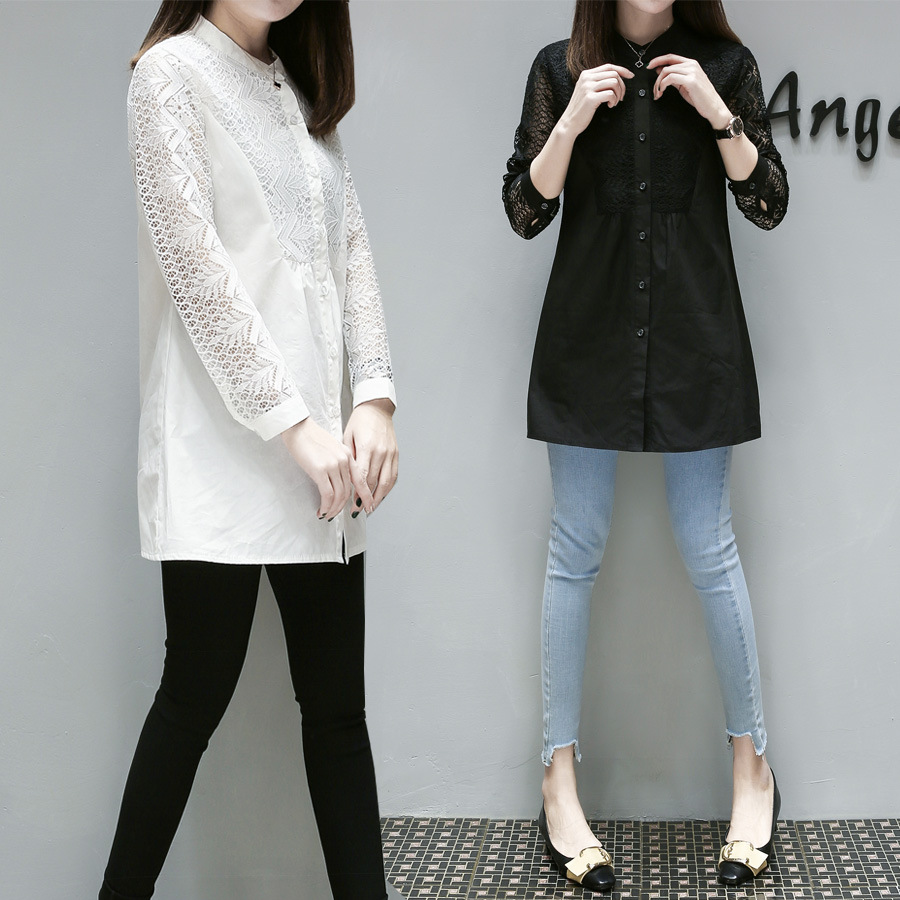 Y596 Big size dress fat mm Mid length version shirt Easy Large Long sleeve Easy Show thin jacket