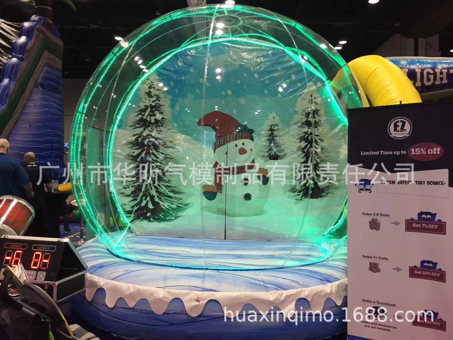 广州气模厂家 卡通人物圣诞老人 充气卡通气模 庆典气模