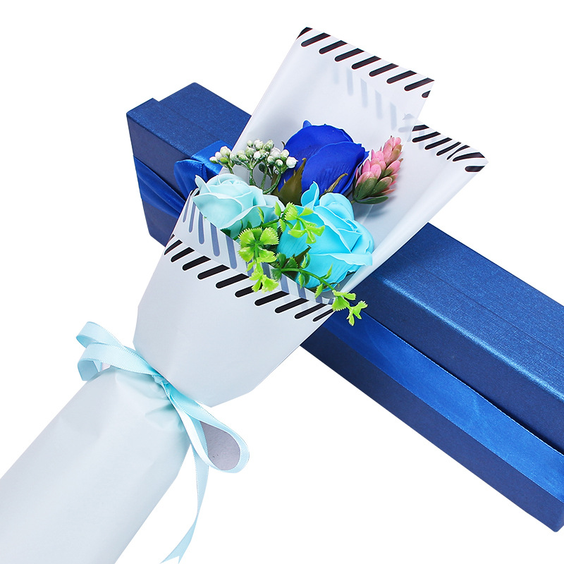 3朵玫瑰新款三色蓝2-800J