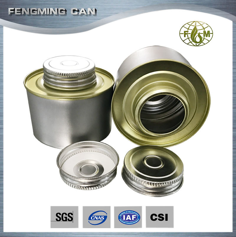 厂家出售优质螺旋口马口铁罐酒精罐 拉伸罐 两片罐小铁罐带内塞瓶