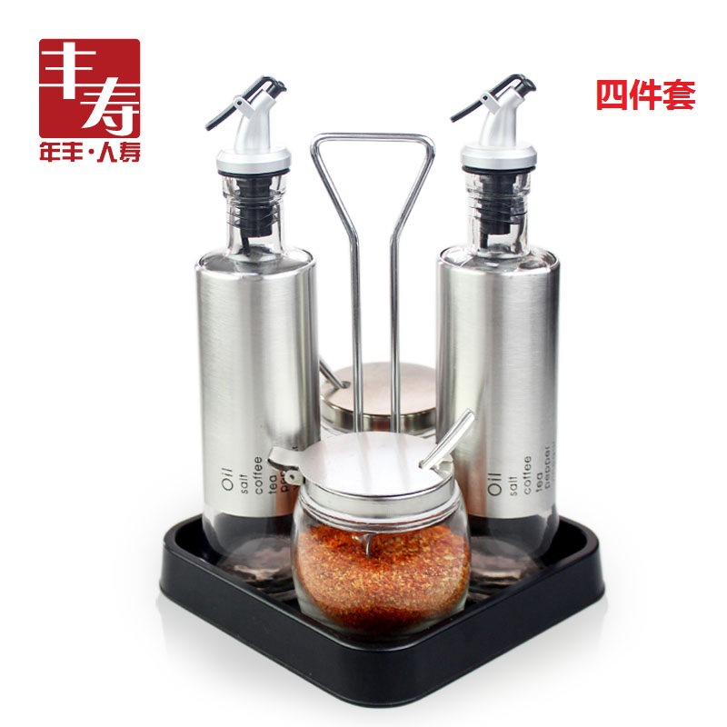 Negro molinillo de pimienta estante de condimento suministros de cocina hogar condimento caja condimento tarro aceite olla aceite botella de aceite