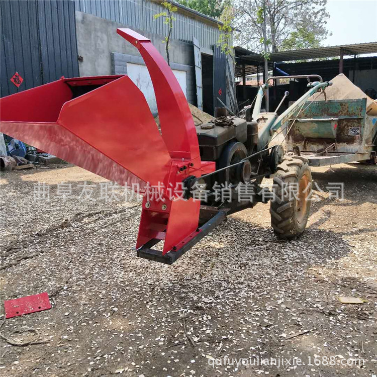 手扶水冷柴油碎枝机 干湿树枝树皮粉碎机 桃残枝破碎机 10