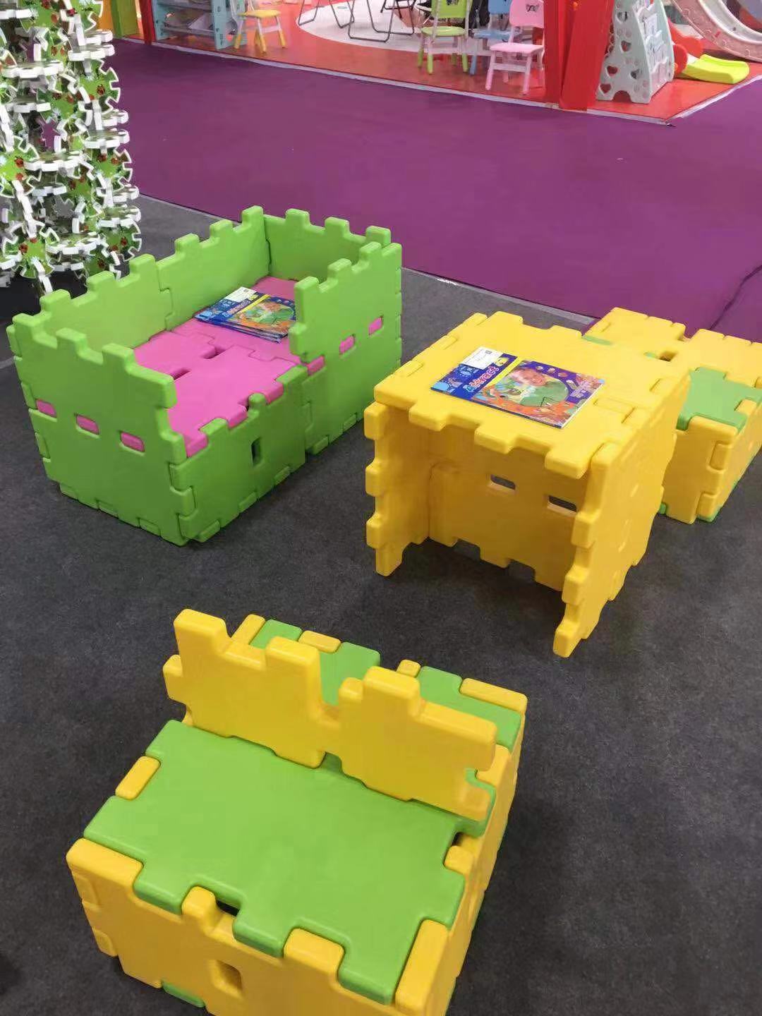 Kindergarten Corner Large Building Blocks Wall Children's Building Blocks Wall Shopping Mall Children's Toys Construction Assembly Compatible Assembly