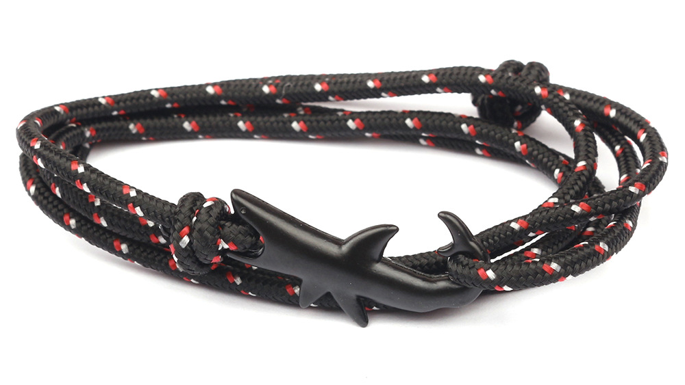 10g Weight Bracelets Classification Alloy, rope Chain Material 1 Piece Quantity Holiday, Daily, Street Occasion Alloy, rope Material Shark Pattern Men's Gender Layered Design Casual, Simple Style Style Casual Simple Style Shark Alloy Rope Layered Men's Bracelets Men's Chain Bracelets 13