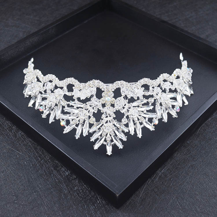 Baroque Bridal Crown Rhinestone Crystal Bridal Headwear display picture 4