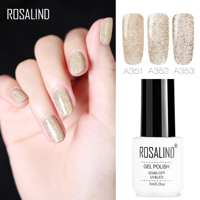 New Rosalind nail polish champagne gold nail glue phototherapy mini bottle 7ml