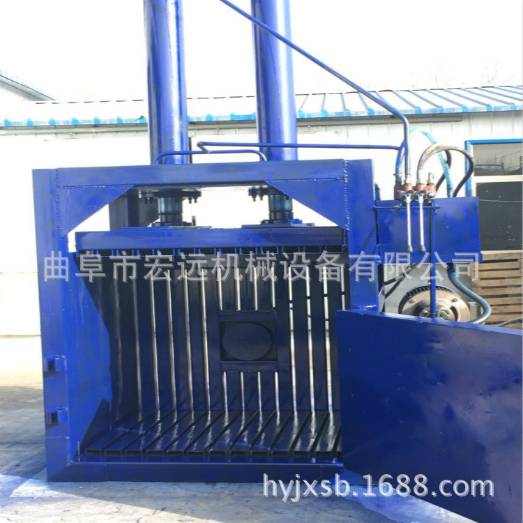 厂家定制废纸箱捆扎机 小型编织袋服装液压打包机 废纸压块机