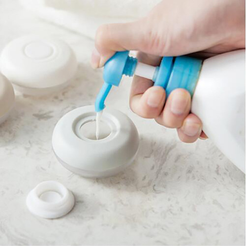 Press Portable Refilling Bottle Travel Sealed Lotion Storage Box Cosmetic Empty Bottle Set (4 Pack)