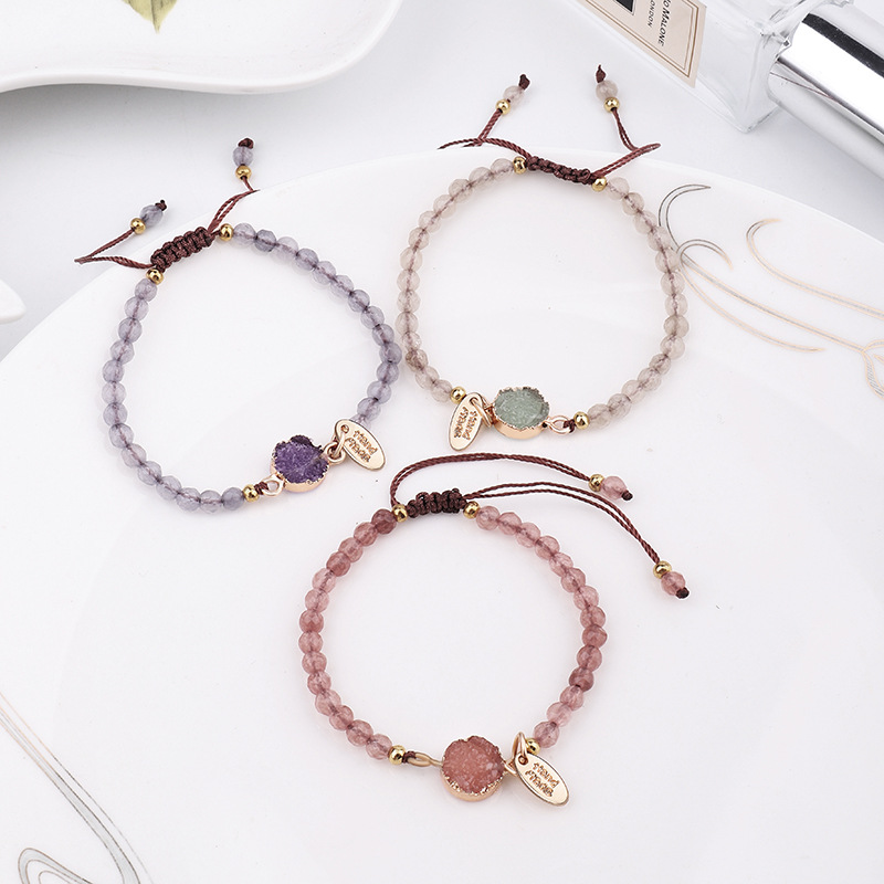 Simple Style Solid Color Stone Beaded Bracelets display picture 3