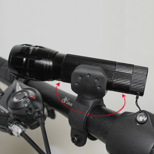 Bicycle flashlight lamp clip front light holder fixed bracket 360 degree rotating light clip flashlight holder wholesale