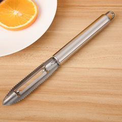 Round handle fish scale peeler stainless steel multi-functional peeler kitchen fruit peeler peeling knife fish scale peeler small tool