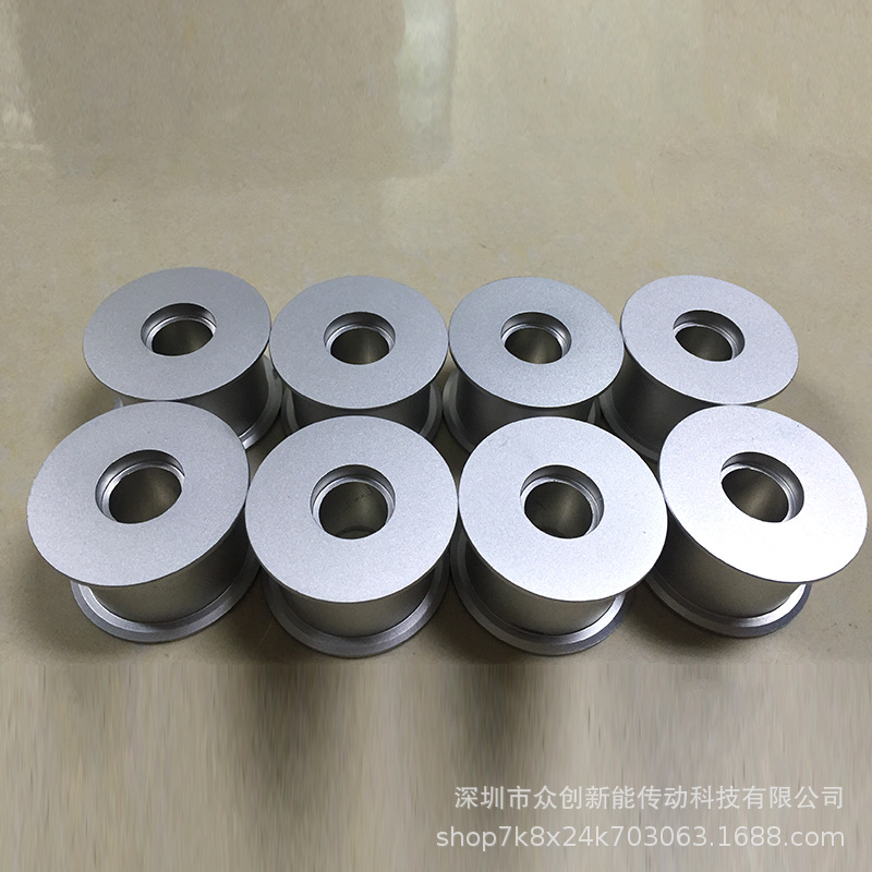 批发非标同步带轮 高宽度铝质同步轮 光轮AF喷沙氧化处理同步轮