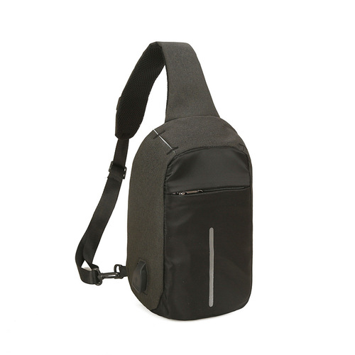 Wholesale unisex casual USB charging crossbody bag travel cycling anti-theft backpack cashier bag