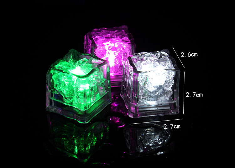 Lumineux Glace/coloré Tactile Petit Induction Lampe De Nuit/led Ice Cubes D'eau Rougeoyant Nuit Lumières Flash display picture 1