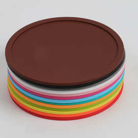 创意简约风糖果色硅胶10CM圆形杯垫防水防溢隔热茶杯垫可印刷LOGO