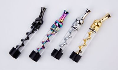 万向嘴7Pminitwisty glass blunt7Pmini干烧雾化器螺旋weed烟具7P|ms
