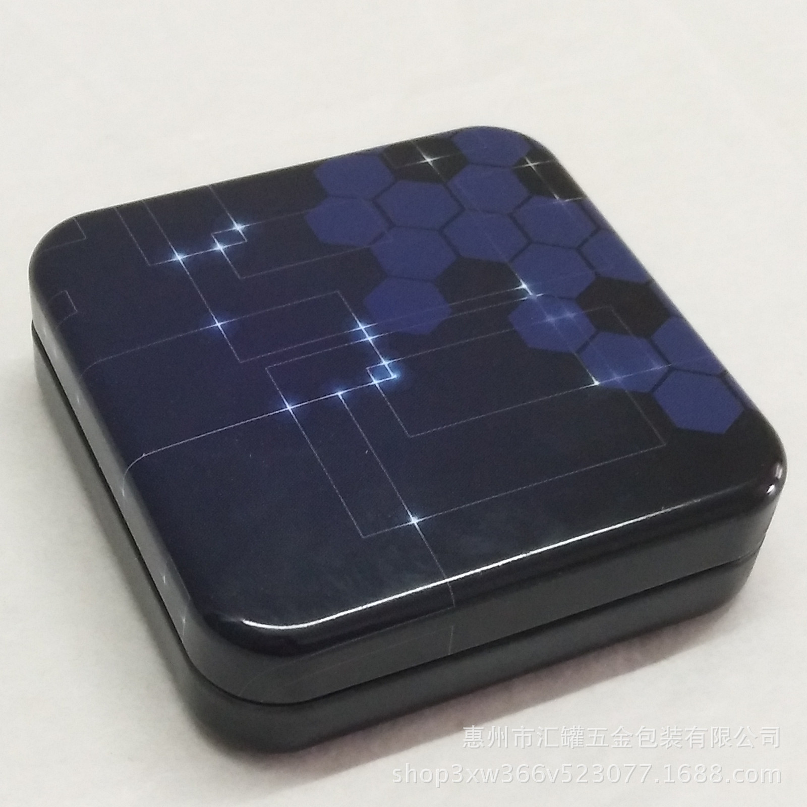 可定制马口铁精致带铰链防潮薄荷糖清凉糖包装铁盒铁罐