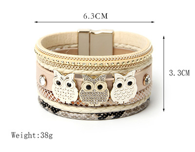 Fashion Diamond Magnetic Buckle Bracelet display picture 1
