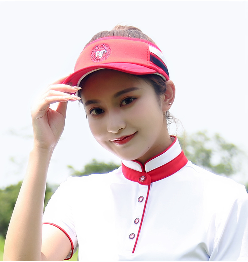 Mũ golf không đỉnh nữ PGM – Mũ che nắng thể thao thoáng khí — MZ017 màu trắng, MZ017 đỏ hoa hồng, MZ017 Màu Đỏ, MZ017 màu xanh hải quân chi tiết 14