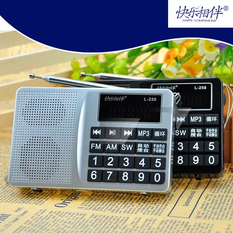 跨境批发L-258三波段插卡收音机外贸型音箱播放器3D环绕音响