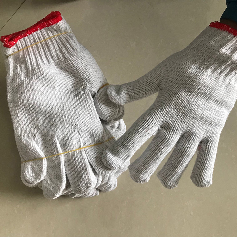 厂家直销批发 劳保手套耐磨新品手套 漂白700g棉纱手套|ms